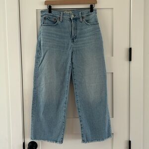 Madewell perfect vintage wide leg crop jeans Altoona wash size 28